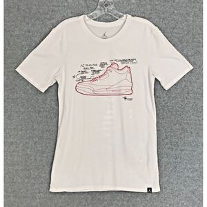 Jordan Air Jordan AJ Revolution Shoe‎ art T Shirt Mens Small White Tinker Sketch